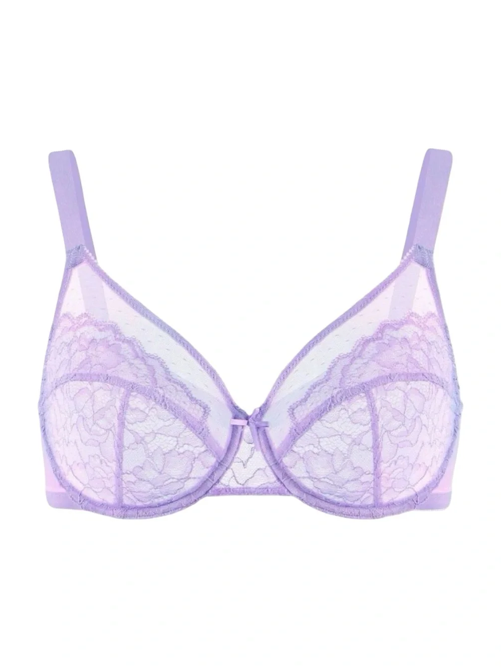 HSIA Enchante Lace Unlined Underwire Bra - Size 38DD - Purple